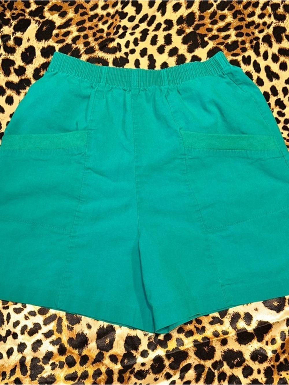 Vintage 90s Marlene 100% Cotton Green Board Shorts